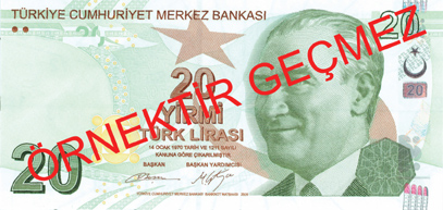 20 Turk Lirasi