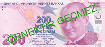 200 Turk Lirasi