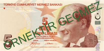 5 Türk Lirası