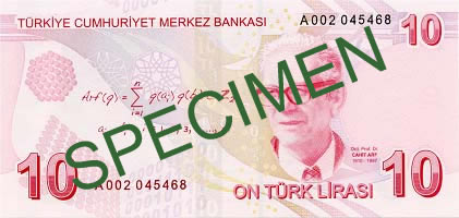 10 Turkish Lira Back Face